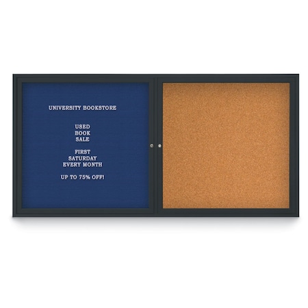 United Visual Products Corkboard, 72"x36", Synthetic Cork/Satin UV406PLUS-SATIN-FORBO